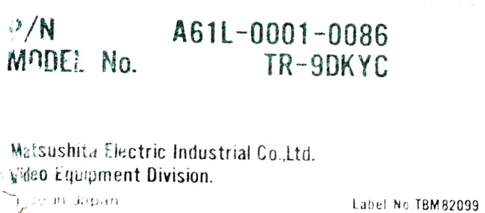 A61L-0001-0086 型号标签与接口细节