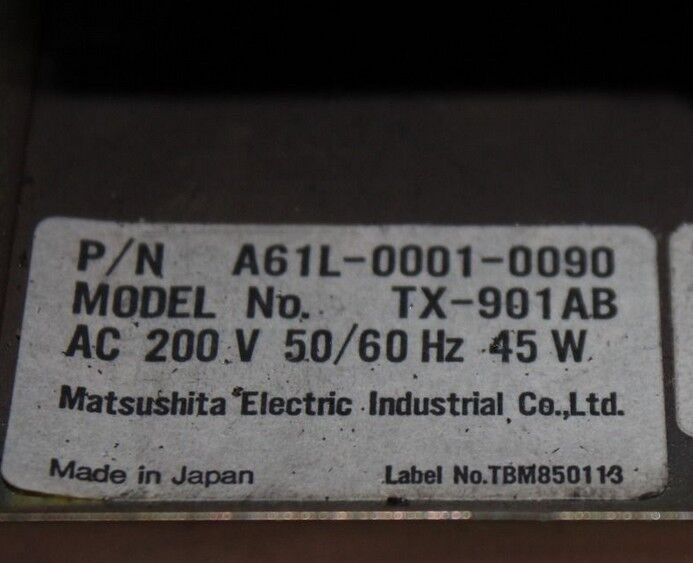 A61L-0001-0090 / TX-901AB / 9CR-01AF 型号标签