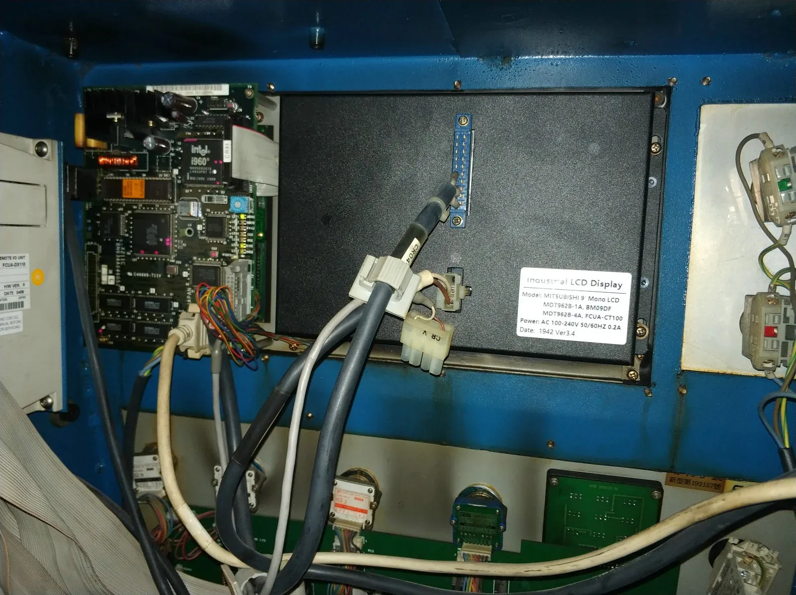 LCD replacement installation — back view after mounting