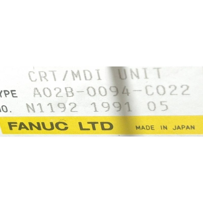 FANUC A02B-0094-C022 14-inch Color CRT product label