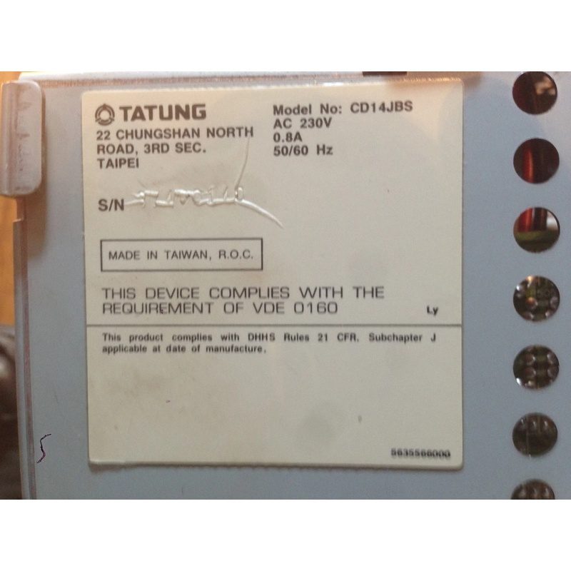 FANUC A02B-0200-C071 / TATUNG CD14JBS 14-inch CRT original CRT monitor