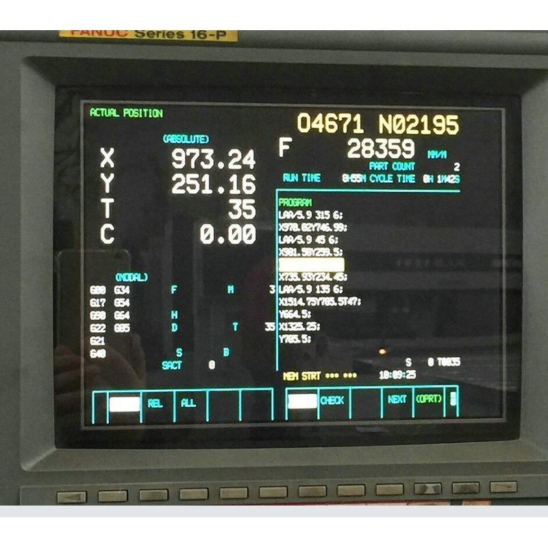 FANUC A02B-0200-C071 / TATUNG CD14JBS 14-inch CRT product label