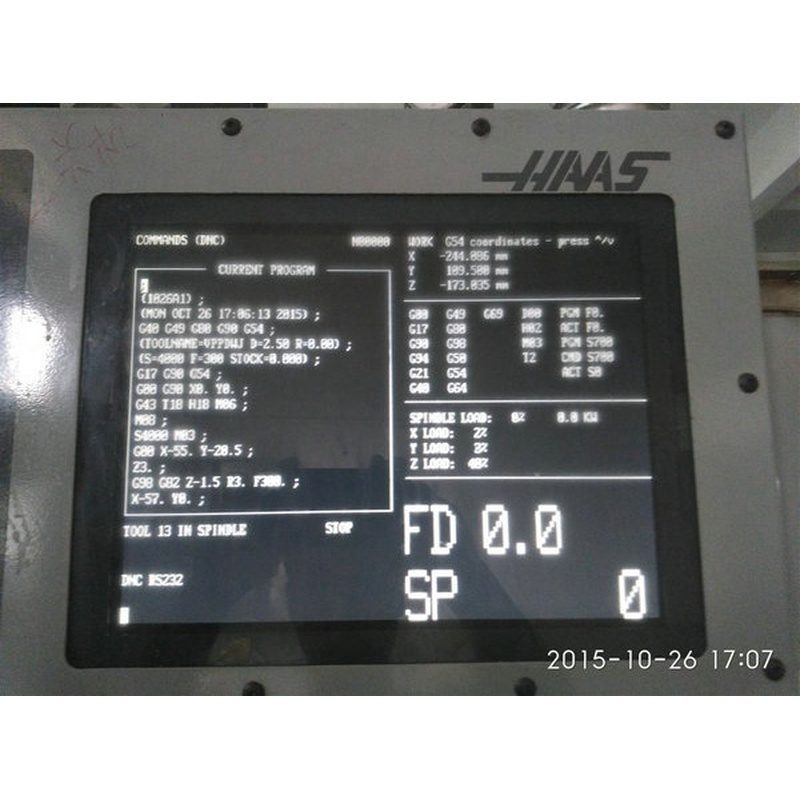 HAAS 9-pin Monochrome CRT to LCD replacement panel - back view