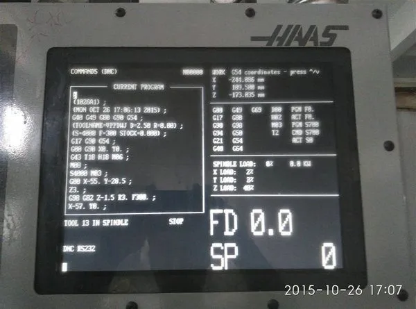 Haas LCD replacement interface after replacement