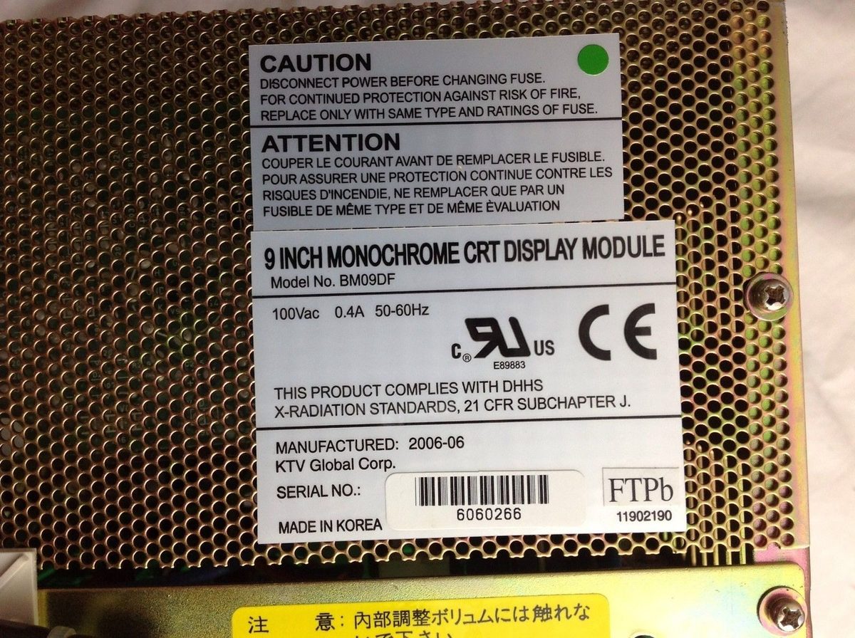 Mitsubishi BM09DF 9-inch CRT LCD replacement connector