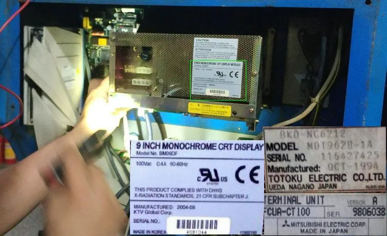 Mitsubishi MDT962B LCD upgrade module for CNC display